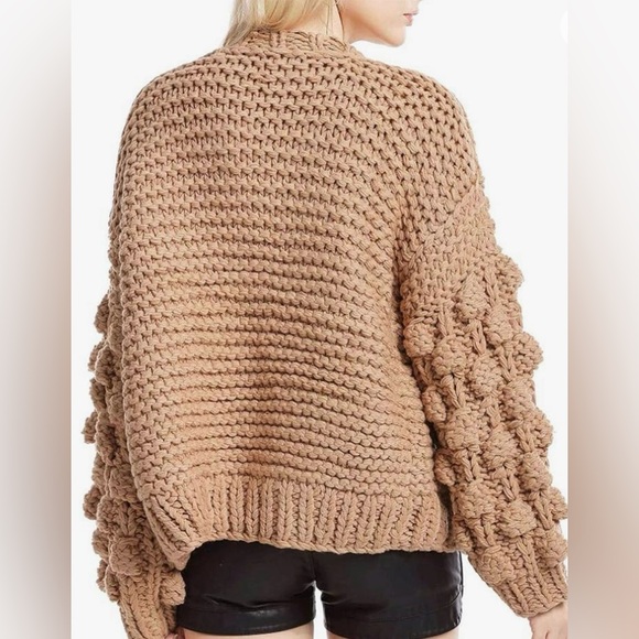 Chicwish Oversized Caramel Knit Sweater Cardigan - Picture 2 of 16